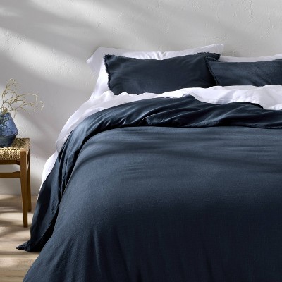 Heavyweight Linen Blend Duvet Cover and Sham Set - Casaluna™