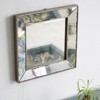 VYNXARIA 18"*18" Distressed Silver Square Accent Mirror, Traditional Style Framed Wall Mirror for Living Room, Entryway, Office, Bedroom, Hallway - 2 of 4