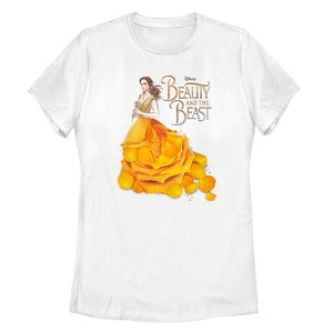 Women's Beauty and the Beast Rose Petal Dress T-Shirt - 1 of 4