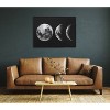 Kate & Laurel All Things Decor 28"x38" Sylvie Mod Moon Its Just a Phase BW Framed Metallic Canvas Wall Art by The Creative Bunch Studio: - 2 of 3
