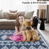 TROPOW Vintage Floral Washable Rug - Non-Slip Fringed Carpet for Living Room & Bedroom - 4 of 4