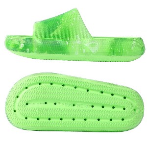 Droplet Cloud Slides for Women Pillow Slippers Non-Slip Bathroom Shower Sandals Soft Thick Sole - 1 of 4