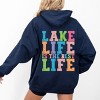 Simply Sage Market Lake Life Distressed Colorful Front and Back Design Hoodie - 2 of 4