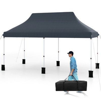 Tangkula 10 x 20FT Pop-up Canopy Tent Folding Instant Sun Shelter w/ 3 Adjustable Heights