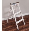 BIRDROCK HOME 3 Step Compact Steel Step Ladder - Silver - 2 of 4