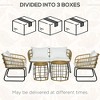 Resenkos 5 Pieces Patio Furniture Set,Outdoor Sectional Furniture, PE Rattan, - 4 of 4