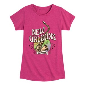 Girls' - Instant Message - New Orleans Fitted Short Sleeve Graphic T-Shirt - 1 of 4