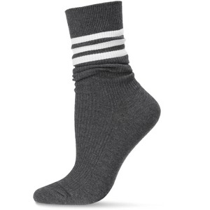 Memoi Women's Confetti Tulle Surprise Ruffle Cuff Crew Socks - 1 of 4