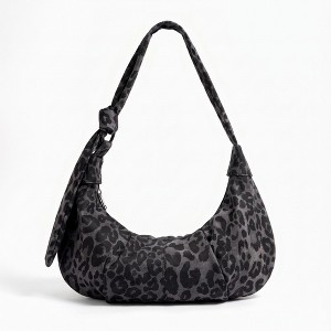 Alilang Women's Leopard Print Shoulder Bag with Knotted Strap and