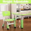 Kids Table and Chairs Set, Toddler Height Adjustable Desk with Graffiti Desktop, 6 Seats - 4 of 4