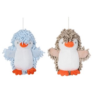 REGALWOVEN 2 Packs Cute Cartoon Animal Chenille Soft Absorbent Decorative Hand Towel 8" x 8" - 1 of 4