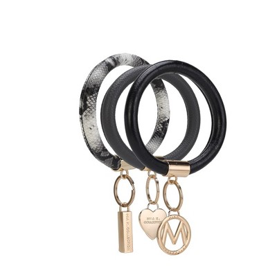 MKF Collection Jasmine 3 Piece Bangle Wristlet and Keychain Set by Mia K