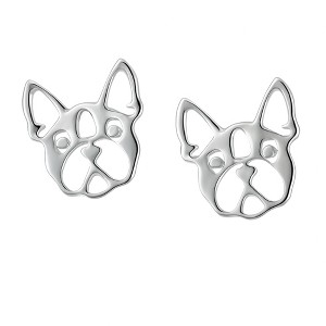 French Bulldog Dog Earrings for Women Frenchie Love Puppy Stainless Steel Stud Ginger Lyne - 1 of 4