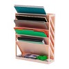 Mind Reader 5-Tier Vertical File Storage Plastic Pink - 4 of 4