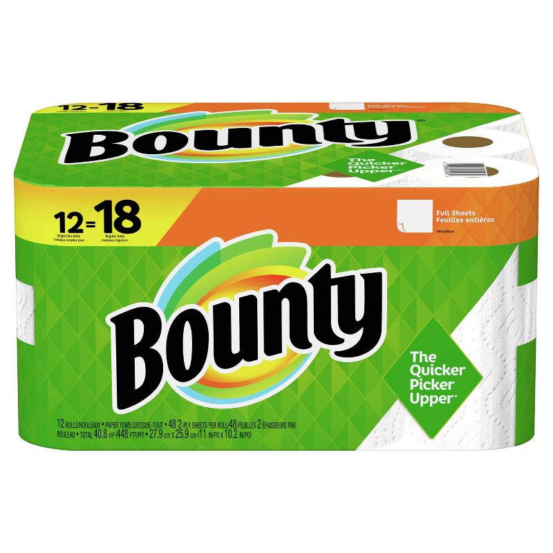 Bounty Paper Towels White - 12 Singles Plus Rolls, 5 of 8