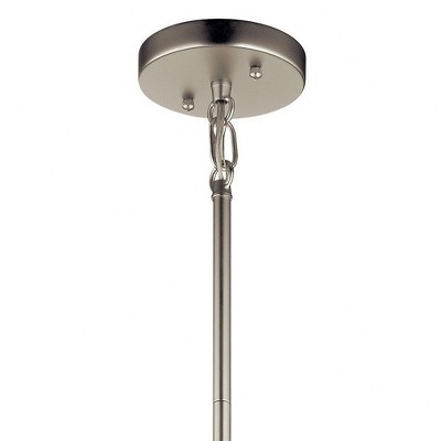 Birkleigh 12" Black Transitional Drum Pendant with Satin Etched Glass