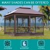 FDW Portable Pop-Up Gazebo Outdoor Canopy Gazebo Patio with Mosquito Netting Instant Shade for Outdoor Gatherings Parties and Camping, Brown - 3 of 4