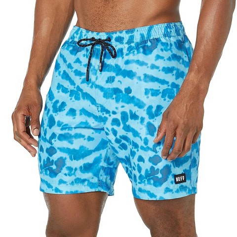 Мужские шорты Neff Daily Slauson Hot Tub Board Shorts for Swimming (Blue Slauson, 4X-Large) Blue