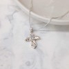 Dicksons Angel Cross with Jewel-Tone Accents Sterling Silver 18-Inch Pendant Necklace - 2 of 3
