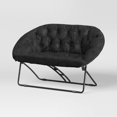 Double Dish Dorm Chair Black - Room Essentials™