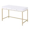 XIYUYEU Home Office Desk 47.5" L Morden Writing Desk with 2 Drawers and Gold Metal Legs - 2 of 4