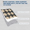 Runner Rug Washable Distressed Trellis Rug, Bedside Modern Checkered Office Carpet Low Pile Neutral Soft Nursery Carpet - 4 of 4