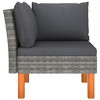 vidaXL Corner Sofas 2 pcs Poly Rattan and Solid Eucalyptus Wood - 4 of 4