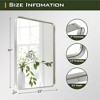 Dovelina Wall Mounted Mirror Rectangle Metal Framed Bathroom Vanity Mirror - 3 of 4