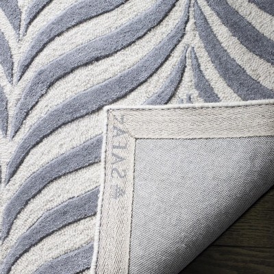 Ivory and Grey Hand-Tufted Wool 4' x 6' Area Rug