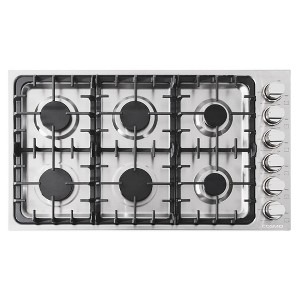 Cosmo COS-DIC366 36 in. Gas Cooktop in Stainless Steel with 6 Italian Made Burners - 1 of 4