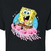Women's - SpongeBob SquarePants - Spongebob and Jellyfish Cropped Graphic T-Shirt - 2 of 4
