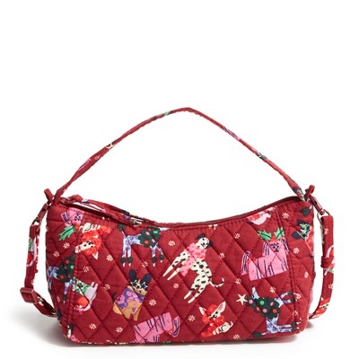 Vera Bradley Women's Outlet Cotton Mini Slouchy Crossbody Holiday Hounds