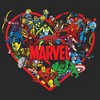 Women's Marvel Heroes Unite Heart T-Shirt - 2 of 4
