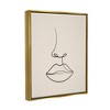 Stupell Industries Minimal Female Face Line Doodle Black Floater Framed Canvas Wall Art - 3 of 4
