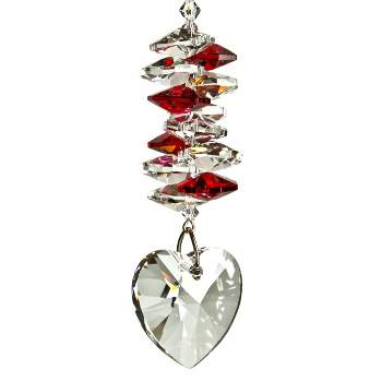 Woodstock Wind Chimes Woodstock Rainbow Makers Collection, Crystal Heart Cascade, 4'' Ruby Crystal Suncatcher CCHY