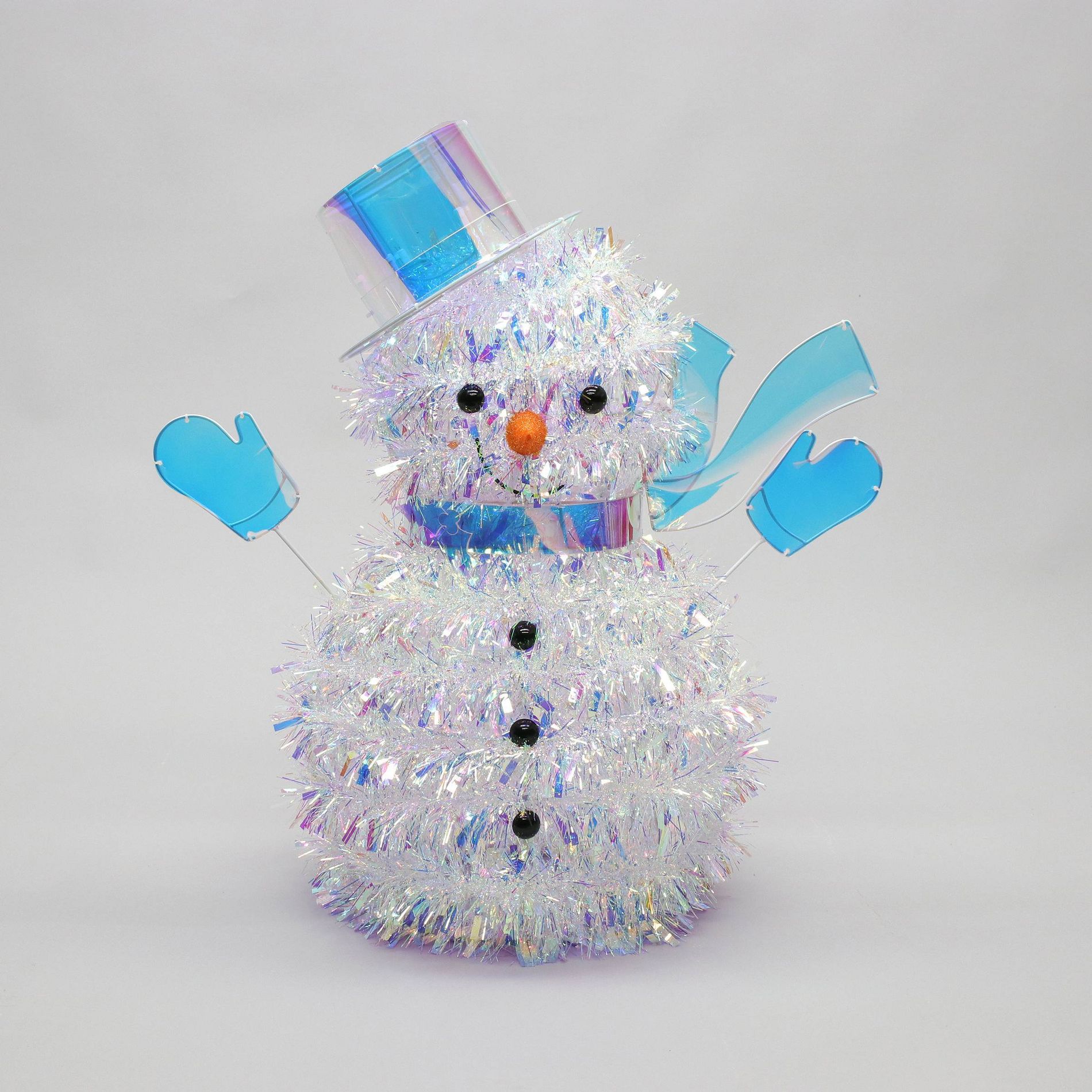 28" Incandescent Tinsel Snowman Christmas Novelty Sculpture Light with Clear Color Light Bulb - Wondershop™