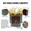 KTMBDW Plant Pots, Ceramic Planters with Drainage Holes,Nursery Planting Pot for Indoor Out Door Plants - 4 of 4