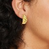 Thick Slanted Hoop Earrings - A New Day™ Gold: Brass, Sterling Silver, Nickel-Free, 14K Gold Over Brass - 2 of 4