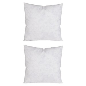 Storied Home 18" x 18" Duck Feather Down Pillow Insert, Set of 2 - 1 of 4