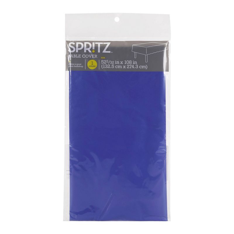 52.2&#34; x 108&#34; Solid Table Cover Royal Blue - Spritz&#8482;, 3 of 7