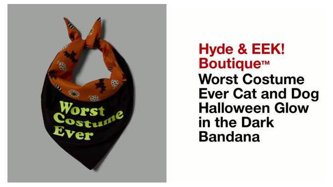 Worst Costume Ever Cat and Dog Halloween Glow in the Dark Bandana - Hyde &#38; EEK! Boutique&#8482;, 2 of 11, play video