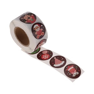 Unique Bargains Christmas Stickers for Ceramic Glass Metal Paper Plastic Peel Santa Reindeer Decorations Matte Paper Brown Red Green White 1Pcs - 1 of 4