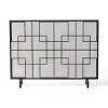 NicBex Classic Wrought Iron Fireplace Screen with Arched Top and Scrollwork Freestanding Fire Guard Safety Gate for Living Room - 2 of 4