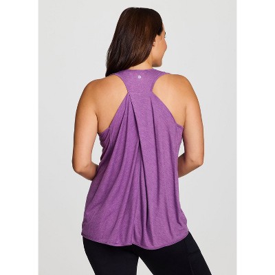 RBX Active Women's Super Soft Relaxed Fit Twist Racerback Tunic Tank Top