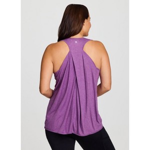 RBX Active Women's Super Soft Relaxed Fit Twist Racerback Tunic Tank Top - 1 of 4