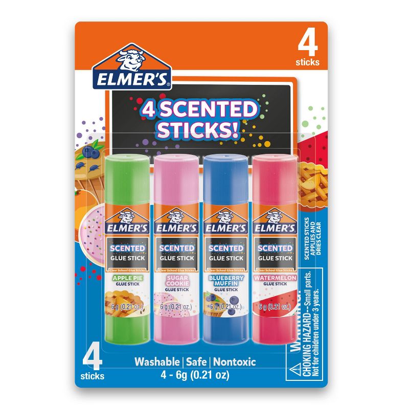 Elmer&#39;s 4pk Washable School Glue Sticks Scented, 1 of 7