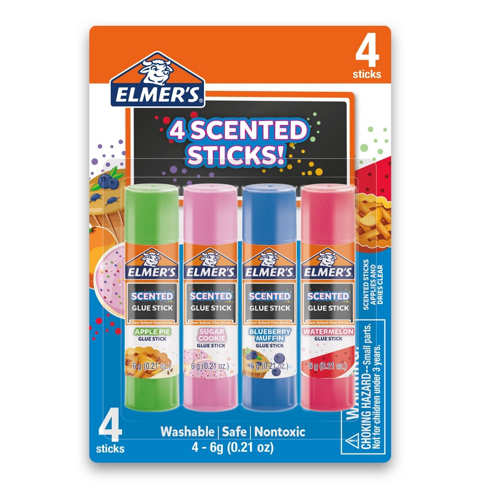 Photos - Creativity Set / Science Kit Elmers Elmer's 4pk Washable School Glue Sticks Scented 