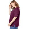 Woman Within Perfect Elbow-Sleeve Square-Neck Tee - 4 of 4