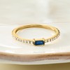 RS Pure by Ross-Simons 0.10 Carat Sapphire and .19 ct. t.w. Diamond Ring in 14kt Yellow Gold - 3 of 4