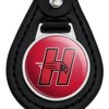 University of Hartford Primary Logo Black Leather Keychain - 3 of 4